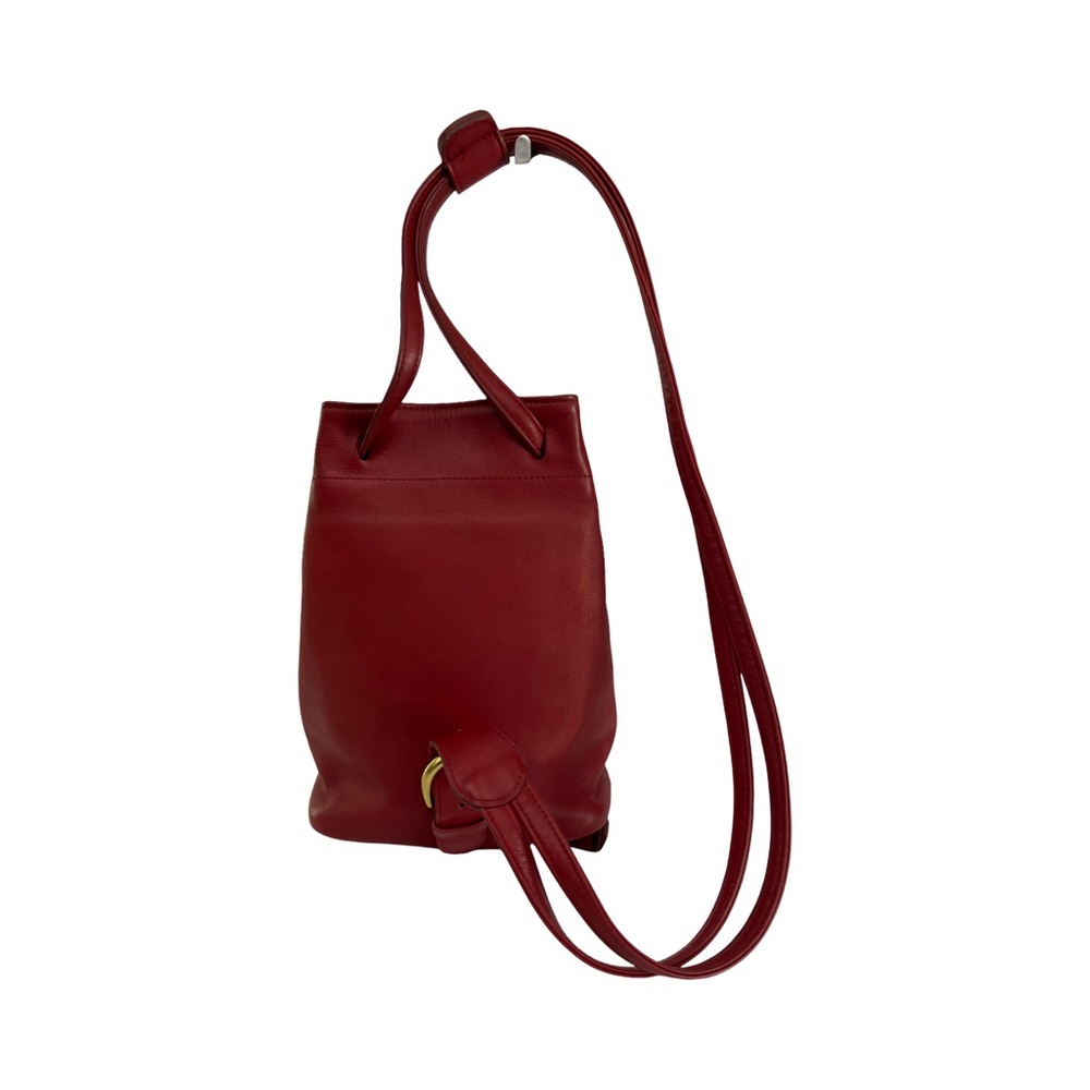 Coach 4162 Vintage Red Leather Slim Backpack USA Made Brass Hardware 1987 - Picture 2 of 15